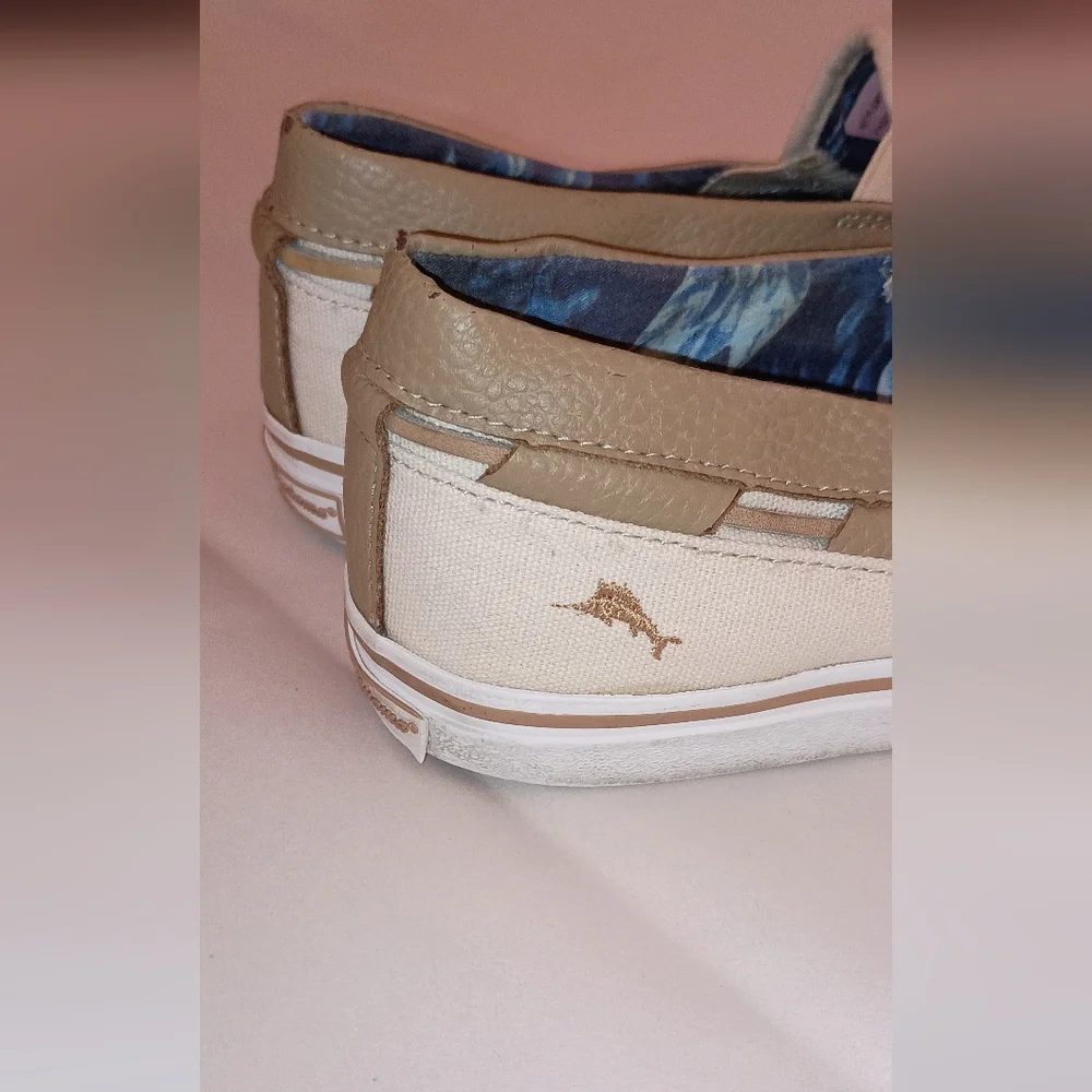 Tommy Bahama canvas leather